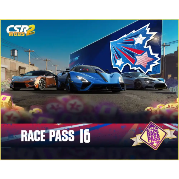 CSR2 RACE PASS SEASON 16 PREMIUM - CSR RACING 2 MODS